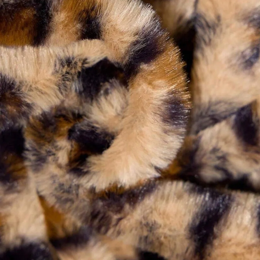 Plus Vegan Fur Leopard Print Open Front Jacket Coat - Picture 2 of 9